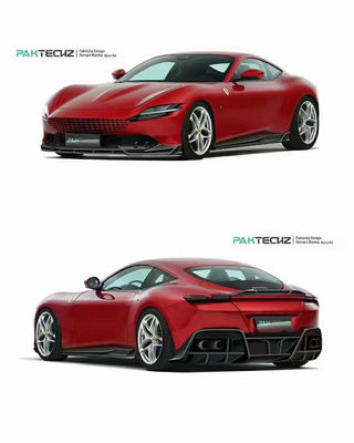 Suche włókna węglowe dla Ferrari ROMA Węglowe włókna węglowe Body KitROMA Węglowe włókna przednie usta Dyfuzor spoiler Hood Grill Body Kit