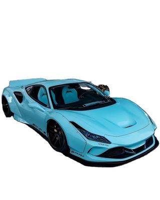 F8 Ferrari Auto Body Kit LB Style Niebieski spoiler z włókna węglowego