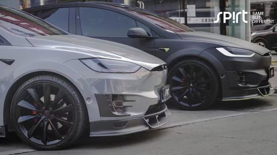 Model Tesla X Włókno węglowe Zestaw nadwozia Model X Włókno węglowe przednie usta dyfuzor Spoiler maszyna koło łukowe szerokie zestaw nadwozia