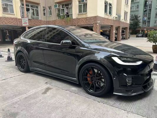 Model Tesla X Włókno węglowe Zestaw nadwozia Model X Włókno węglowe przednie usta dyfuzor Spoiler maszyna koło łukowe szerokie zestaw nadwozia
