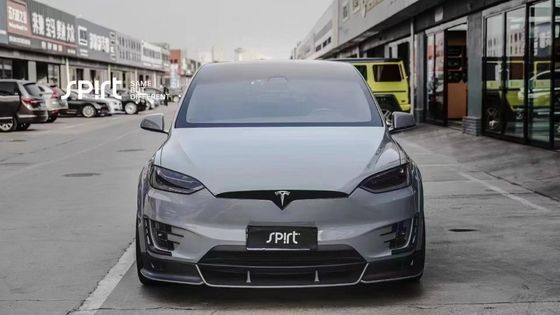 Model Tesla X Włókno węglowe Zestaw nadwozia Model X Włókno węglowe przednie usta dyfuzor Spoiler maszyna koło łukowe szerokie zestaw nadwozia