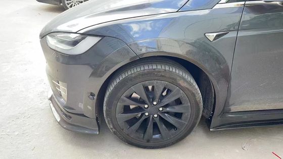 Model Tesla X Włókno węglowe Zestaw nadwozia Model X Włókno węglowe przednie usta dyfuzor Spoiler maszyna koło łukowe szerokie zestaw nadwozia