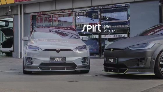 Model Tesla X Włókno węglowe Zestaw nadwozia Model X Włókno węglowe przednie usta dyfuzor Spoiler maszyna koło łukowe szerokie zestaw nadwozia