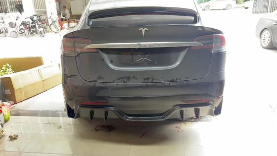 Model Tesla X Włókno węglowe Zestaw nadwozia Model X Włókno węglowe przednie usta dyfuzor Spoiler maszyna koło łukowe szerokie zestaw nadwozia
