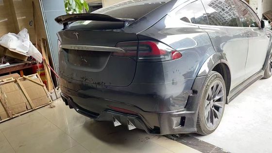Model Tesla X Włókno węglowe Zestaw nadwozia Model X Włókno węglowe przednie usta dyfuzor Spoiler maszyna koło łukowe szerokie zestaw nadwozia