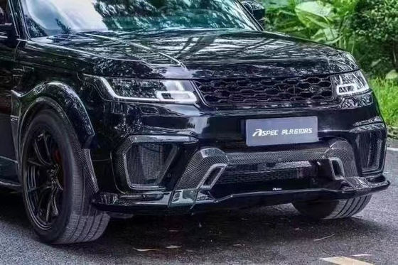 Runde ASPEC Style CF&amp; FRP Wide Body Kit Front Bumper Rear Bumper Side Skirt Fender dla Land Rover RANGE ROVE SPORT 2014-2017
