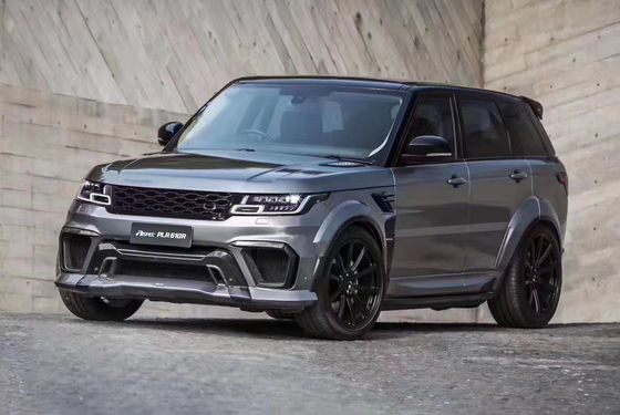 Runde ASPEC Style CF&amp; FRP Wide Body Kit Front Bumper Rear Bumper Side Skirt Fender dla Land Rover RANGE ROVE SPORT 2014-2017