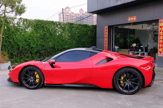 Do Ferrari SF90 Suche Carbon Fiber Body Kit SF90 OEM Style Carbon Fiber Front Lip Diffuser Spoiler Side Skirt