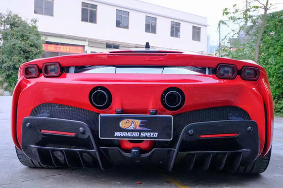 Do Ferrari SF90 Suche Carbon Fiber Body Kit SF90 OEM Style Carbon Fiber Front Lip Diffuser Spoiler Side Skirt
