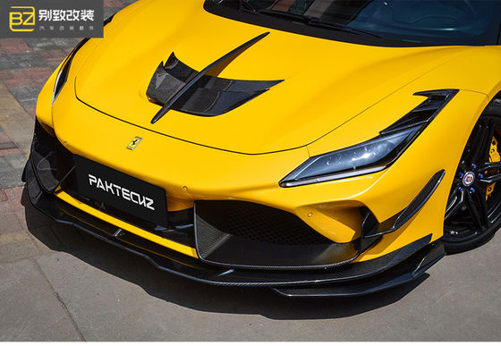 Paktechz Style Carbon Fiber Kit dla Ferrari F8 Carbon Fiber Body Kit Przednia łopatka tylny dyfuzor spoiler