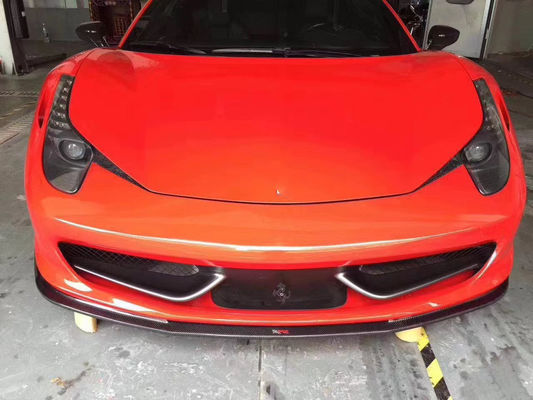 Dla Ferrari 458 Zestaw nadwozia z włókna węglowego 458 Zestaw nadwozia z włókna węglowego przedni dyfuzor warg spoiler bok spódnica