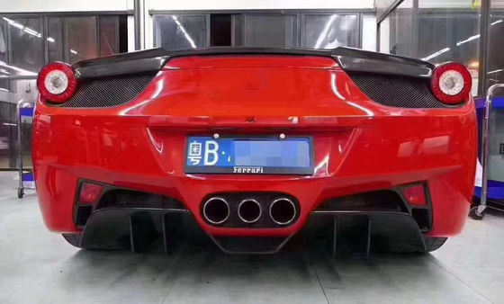 Dla Ferrari 458 Zestaw nadwozia z włókna węglowego 458 Zestaw nadwozia z włókna węglowego przedni dyfuzor warg spoiler bok spódnica