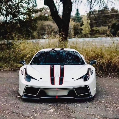 Dla Ferrari 458 Zestaw nadwozia z włókna węglowego 458 Zmodernizowany styl VORS przedni i tylni zderzak spoiler bok spódnica zestaw nadwozia