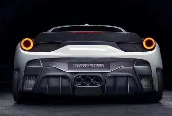 Dla Ferrari 458 Zestaw nadwozia z włókna węglowego 458 Zmodernizowany styl VORS przedni i tylni zderzak spoiler bok spódnica zestaw nadwozia