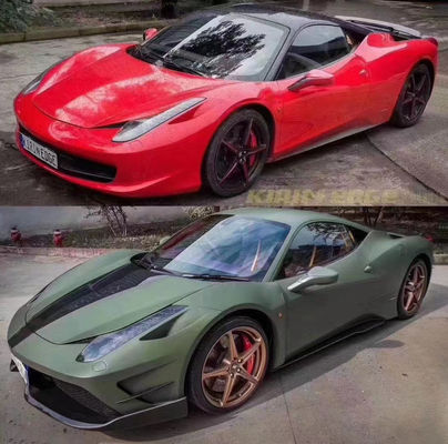 Części samochodowe dla Ferrari 458 Body Kit 458 Modernizowany Misha Style Przód i tylny zderzak Strona spódnica Hood Spoiler Body Kit
