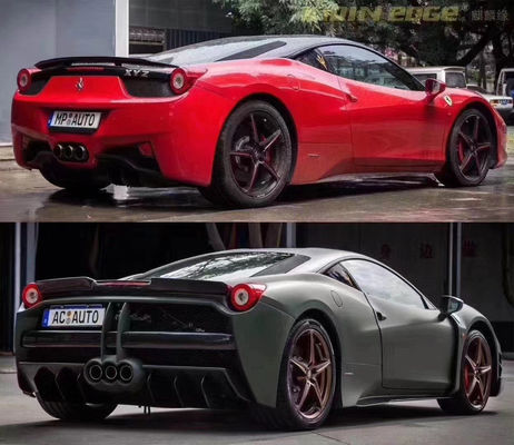 Części samochodowe dla Ferrari 458 Body Kit 458 Modernizowany Misha Style Przód i tylny zderzak Strona spódnica Hood Spoiler Body Kit