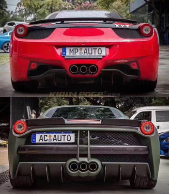 Części samochodowe dla Ferrari 458 Body Kit 458 Modernizowany Misha Style Przód i tylny zderzak Strona spódnica Hood Spoiler Body Kit