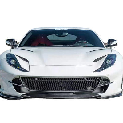 Sucha włókna węglowa dla Ferrari 812 Zestaw nadwozia z włókna węglowego 812 Zmodernizowany styl Nivic Front Lip Diffuser Spoiler Hood