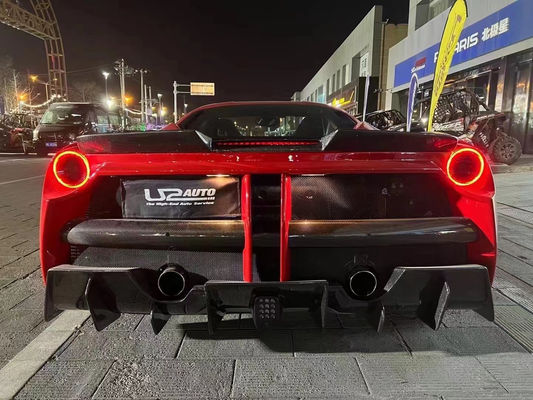 Dla Ferrari 488 Zestaw nadwozia z włókna węglowego 488 Zmodernizowany styl Misha Przedni i tylny zderzak spoiler Hood Zestaw nadwozia z włókna węglowego