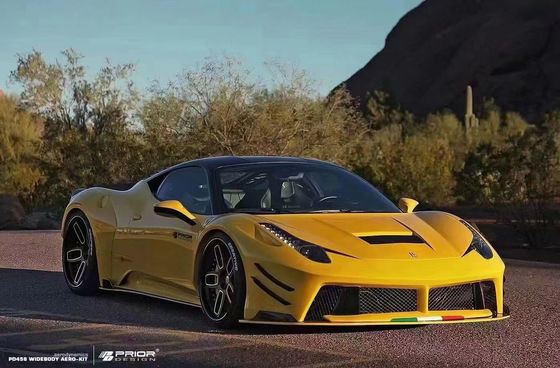 Dla Ferrari 458 Zestaw nadwozia z włókna węglowego 458 Modernizowany styl PD przedni i tylni zderzak spoiler z kapeluszem nadwozia