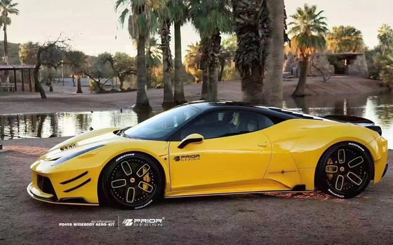 Dla Ferrari 458 Zestaw nadwozia z włókna węglowego 458 Modernizowany styl PD przedni i tylni zderzak spoiler z kapeluszem nadwozia