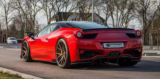 Dla Ferrari 458 Zestaw nadwozia z włókna węglowego 458 Modernizowany styl PD przedni i tylni zderzak spoiler z kapeluszem nadwozia