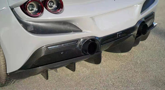 Części samochodowe dla Ferrari F8 Zestaw nadwozia z włókna węglowego F8 Modernizacja Novi Style Diffuser Diffuser z włókna węglowego
