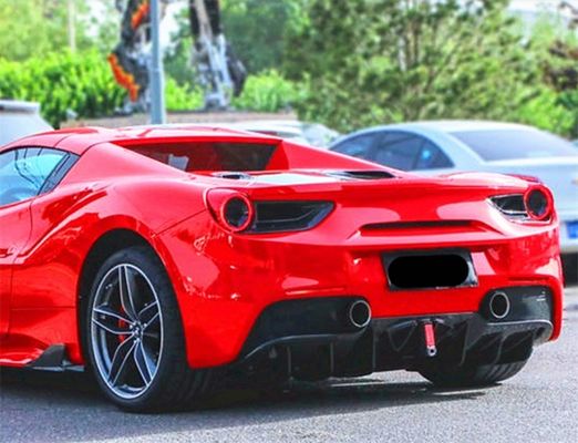 Dla Ferrari 488 Włókno węglowe zestaw 488 Modernizowany styl Capristo Włókno węglowe przednie usta dyfuzor spoiler