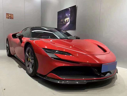 Dla Ferrari SF90 Suche Carbon Fiber Body Kit SF90 RH Style Carbon Fiber Front Lip Diffuser Spoiler Side Skirt Body Kit
