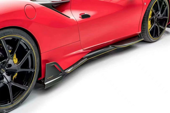 Części samochodowe dla Ferrari F8 Zestaw nadwozia z włókna węglowego F8 Uaktualnienie MSY Styl Przedni łopatka Dyfuzor spoiler bok spódniczka zestaw nadwozia