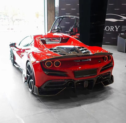 Części samochodowe dla Ferrari F8 Zestaw nadwozia z włókna węglowego F8 Uaktualnienie MSY Styl Przedni łopatka Dyfuzor spoiler bok spódniczka zestaw nadwozia