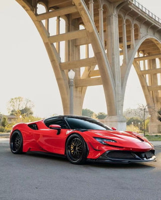 Do Ferrari SF90 Zestaw nadwozia z włókna węglowego SF90 Modernizacja stylu RYFT Skok w dół przedni dyfuzor warg spoiler zestaw nadwozia