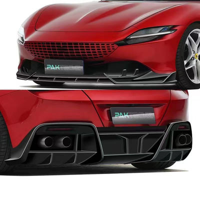 Suche włókna węglowe dla Ferrari ROMA Węglowe włókna węglowe Body KitROMA Węglowe włókna przednie usta Dyfuzor spoiler Hood Grill Body Kit