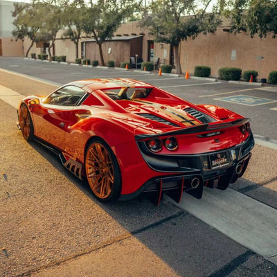 240 X 80 X 50 mm Ferrari Body Kit KEYV Style Front Splitter Diffuser Włókno węglowe