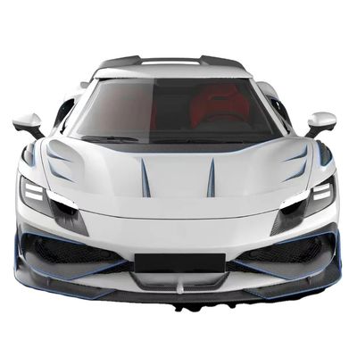 296GTB Ferrari Kit Car Body 2021 Suche Carbon Fiber Front Lip Car Front Bumper Diffuser
