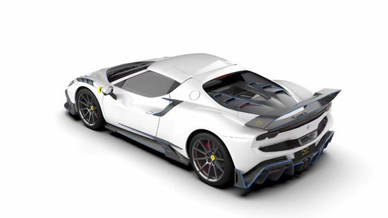 296GTB Ferrari Kit Car Body 2021 Suche Carbon Fiber Front Lip Car Front Bumper Diffuser