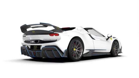 296GTB Ferrari Kit Car Body 2021 Suche Carbon Fiber Front Lip Car Front Bumper Diffuser
