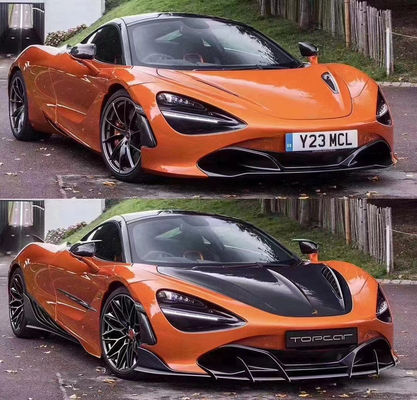 Włókno węglowe Włókno węglowe zestaw nadwozia dla McLarena 720S 720 Zmodernizowany styl TOPCAR Przednia łopatka tylny dyfuzor Spoiler Cover