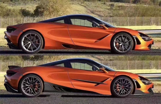 Włókno węglowe Włókno węglowe zestaw nadwozia dla McLarena 720S 720 Zmodernizowany styl TOPCAR Przednia łopatka tylny dyfuzor Spoiler Cover