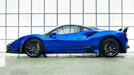 Niebieski F8 Ferrari Body Kit F8 MSY Style Front Bumper Lip Body Kit Spoiler Side Skirts