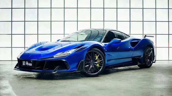 Niebieski F8 Ferrari Body Kit F8 MSY Style Front Bumper Lip Body Kit Spoiler Side Skirts