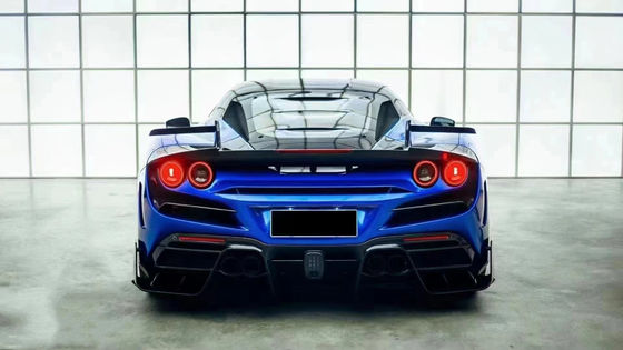Niebieski F8 Ferrari Body Kit F8 MSY Style Front Bumper Lip Body Kit Spoiler Side Skirts