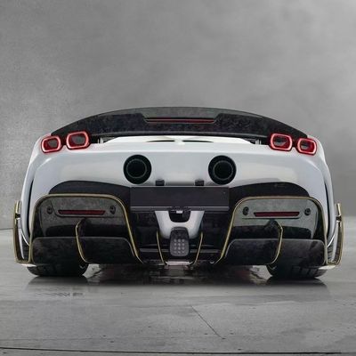 SF90 Ferrari Body Kit MSY Style Włókno węglowe tylny zderzak spoiler ustne