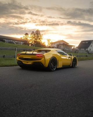 296 Ferrari Body Kit 2021 2022 Samochód Koła Łuk Przedni i tylny zderzak spoiler