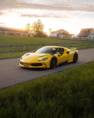 296 Ferrari Body Kit 2021 2022 Samochód Koła Łuk Przedni i tylny zderzak spoiler