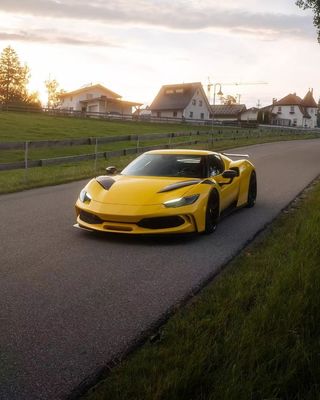 296 Ferrari Body Kit 2021 2022 Samochód Koła Łuk Przedni i tylny zderzak spoiler