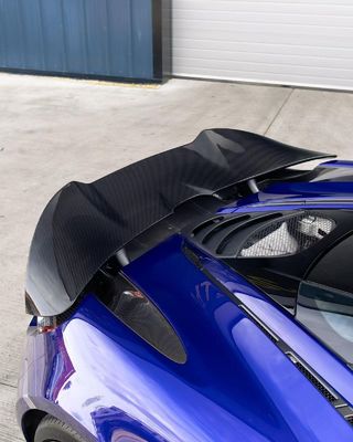 Niebieski 720s szeroki zestaw McLaren Włókno węglowe przednie usta dyfuzor spoiler zestaw