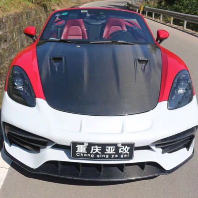 Wysokiej jakości okładka z włókien węglowych dla Porsche 718 Boxster Okładka z włókien węglowych dla pokładu silnika 718 Upgrade GT4