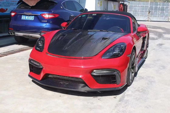 Wysokiej jakości okładka z włókien węglowych dla Porsche 718 Boxster Okładka z włókien węglowych dla pokładu silnika 718 Upgrade GT4