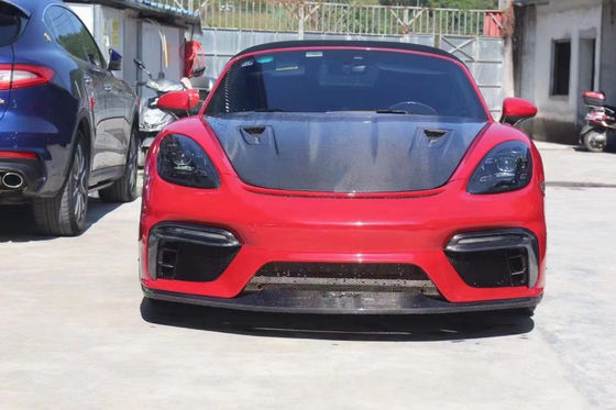 Wysokiej jakości okładka z włókien węglowych dla Porsche 718 Boxster Okładka z włókien węglowych dla pokładu silnika 718 Upgrade GT4